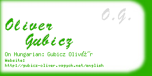 oliver gubicz business card